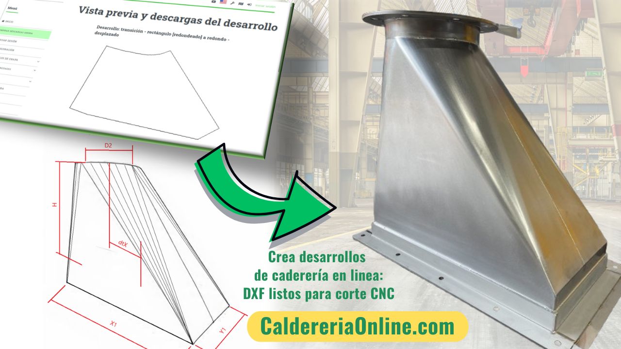 Software online para trazados de desarrollos de caldereria: CaldereriaOnLine.com